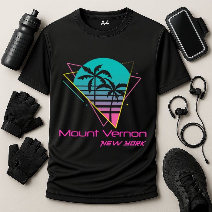 Retro Mount Vernon New York Cooling Performance Crew T-Shirt