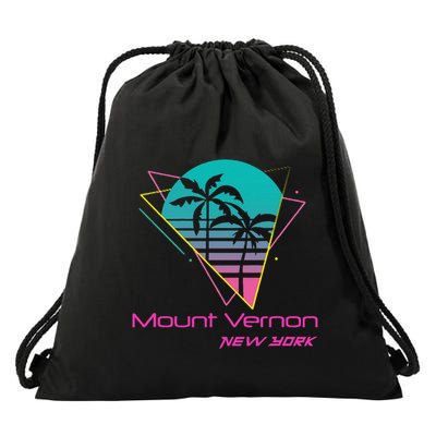 Retro Mount Vernon New York Drawstring Bag