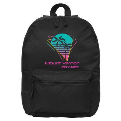 Retro Mount Vernon New York 16 in Basic Backpack