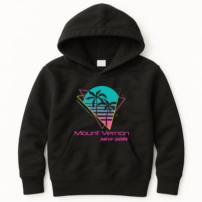 Retro Mount Vernon New York Kids Hoodie
