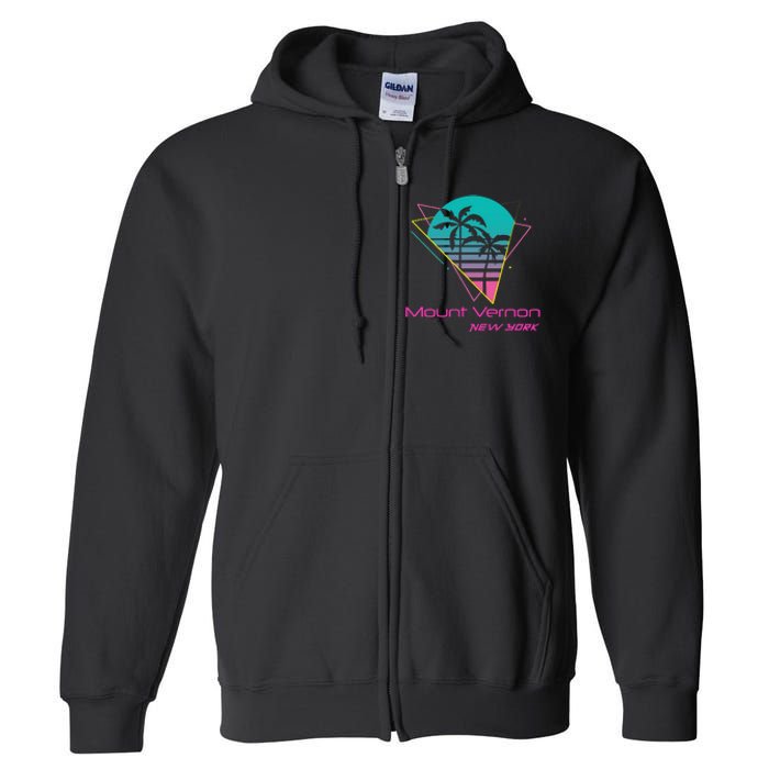 Retro Mount Vernon New York Full Zip Hoodie