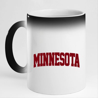 Retro Minnesota Vintage Minnesota Maroon Gold 11oz Black Color Changing Mug