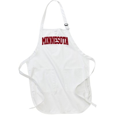 Retro Minnesota Vintage Minnesota Maroon Gold Full-Length Apron With Pockets