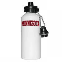 Retro Minnesota Vintage Minnesota Maroon Gold Aluminum Water Bottle