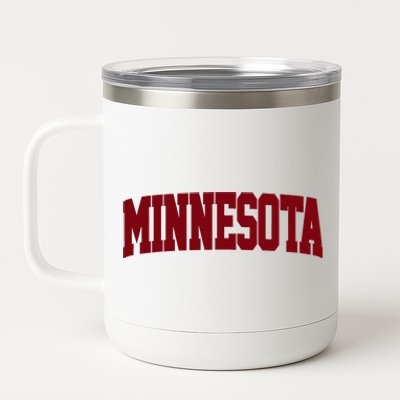 Retro Minnesota Vintage Minnesota Maroon Gold 12 oz Stainless Steel Tumbler Cup