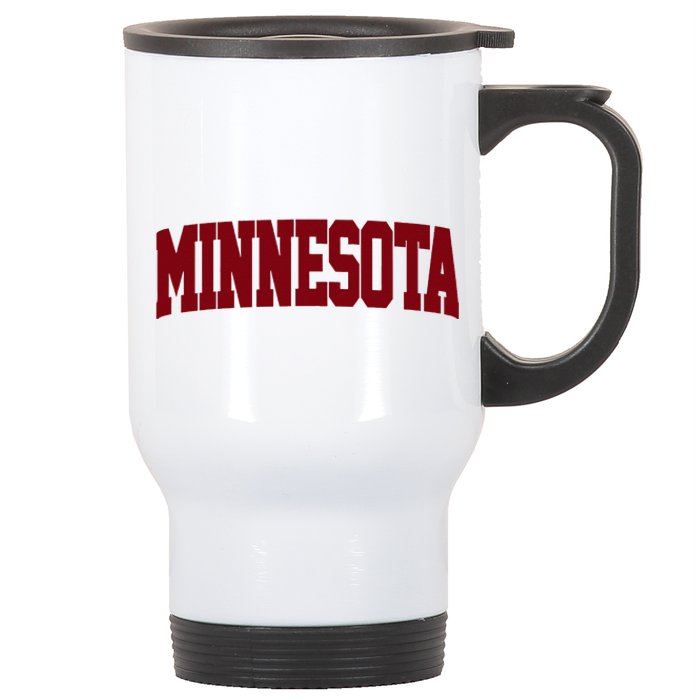 Retro Minnesota Vintage Minnesota Maroon Gold Stainless Steel Travel Mug