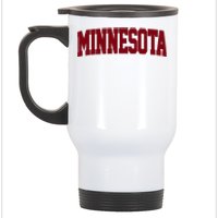 Retro Minnesota Vintage Minnesota Maroon Gold Stainless Steel Travel Mug