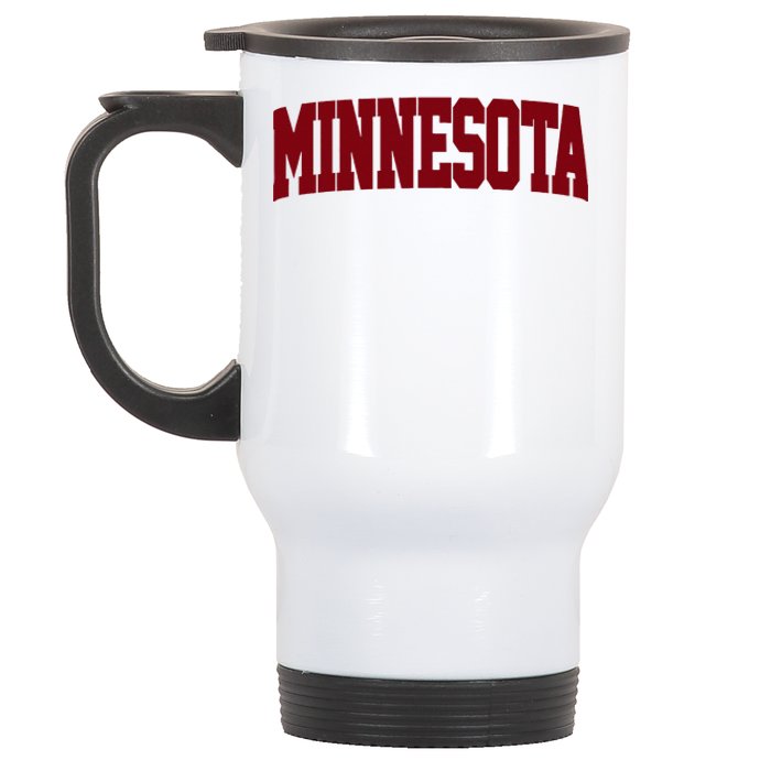 Retro Minnesota Vintage Minnesota Maroon Gold Stainless Steel Travel Mug