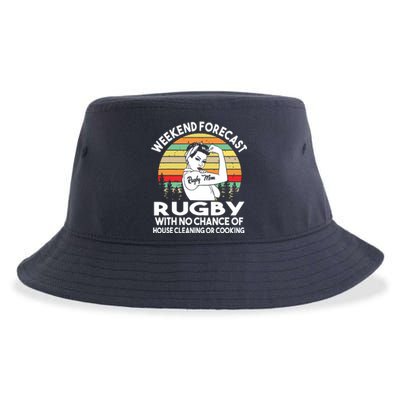 Rugby Mom Weekend Forecast Shirts Sustainable Bucket Hat