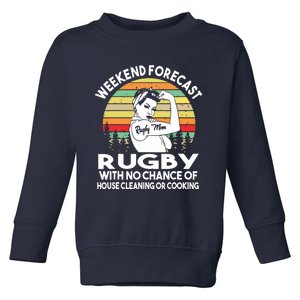 Rugby Mom Weekend Forecast Shirts Toddler Sweatshirt