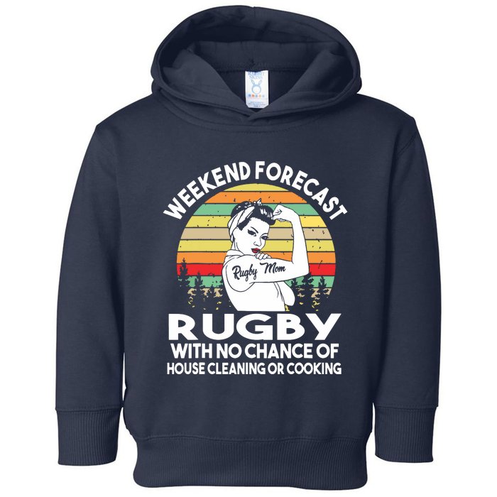 Rugby Mom Weekend Forecast Shirts Toddler Hoodie