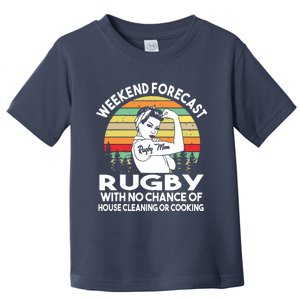 Rugby Mom Weekend Forecast Shirts Toddler T-Shirt