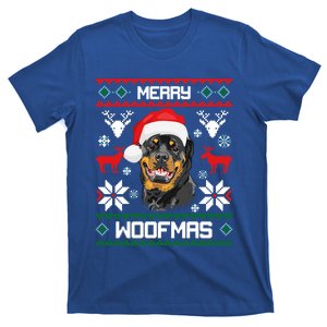 Rottweiler Merry Woofmas Christmas Dog Gift Rottie T-Shirt