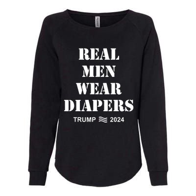 Real Me.N Wear Diapers Trump 2024 Womens California Wash Sweatshirt