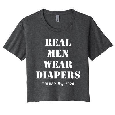 Real Me.N Wear Diapers Trump 2024 Women's Crop Top Tee