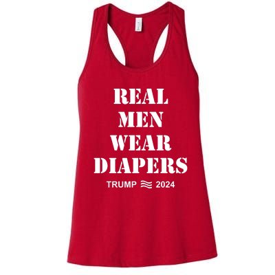 Real Me.N Wear Diapers Trump 2024 Women's Racerback Tank