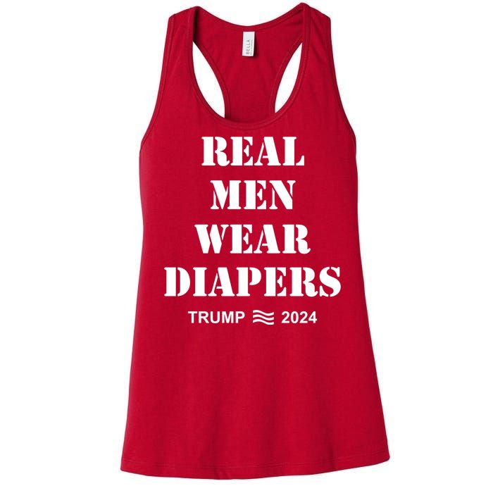 Real Me.N Wear Diapers Trump 2024 Women's Racerback Tank