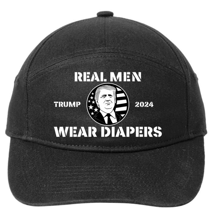 Real Me.N Wear Diapers Trump 2024 7-Panel Snapback Hat