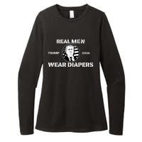 Real Me.N Wear Diapers Trump 2024 Womens CVC Long Sleeve Shirt