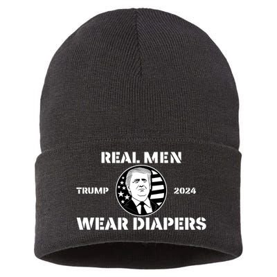 Real Me.N Wear Diapers Trump 2024 Sustainable Knit Beanie