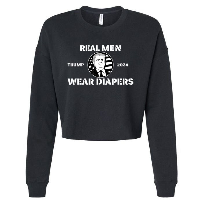 Real Me.N Wear Diapers Trump 2024 Cropped Pullover Crew