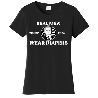 Real Me.N Wear Diapers Trump 2024 Women's T-Shirt