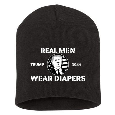 Real Me.N Wear Diapers Trump 2024 Short Acrylic Beanie