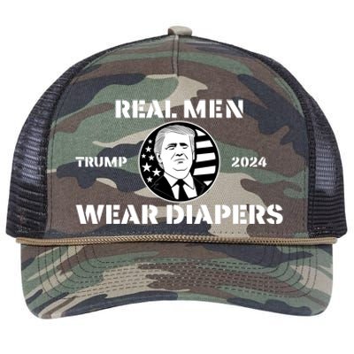 Real Me.N Wear Diapers Trump 2024 Retro Rope Trucker Hat Cap