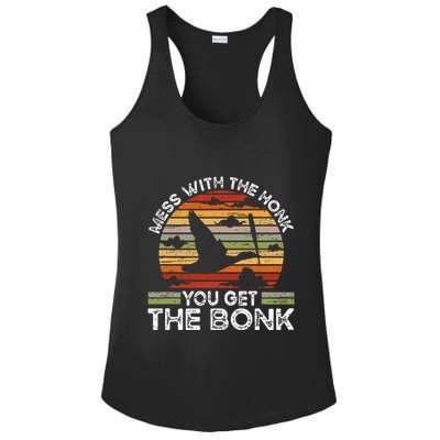 Retro Mess With The Honk You Get The Bonk Ladies PosiCharge Competitor Racerback Tank