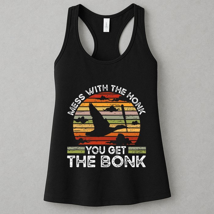 Retro Mess With The Honk You Get The Bonk Womens Tank Top