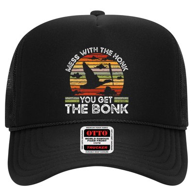 Retro Mess With The Honk You Get The Bonk Trucker Hat
