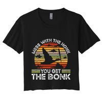 Retro Mess With The Honk You Get The Bonk Crop Top