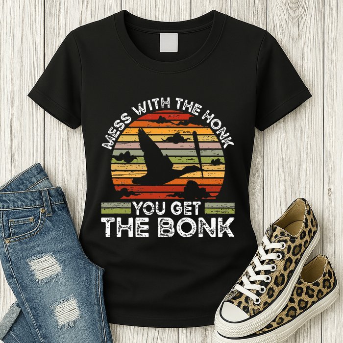 Retro Mess With The Honk You Get The Bonk Womens T-Shirt
