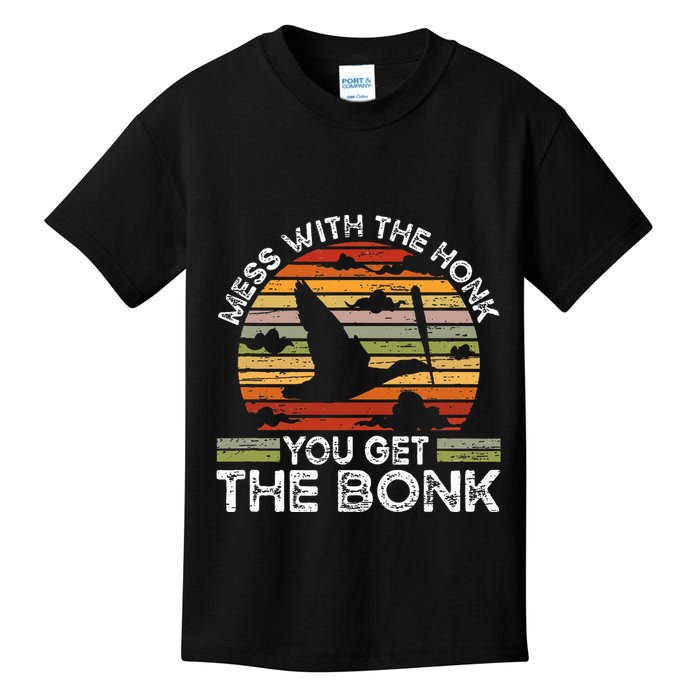 Retro Mess With The Honk You Get The Bonk Kids T-Shirt