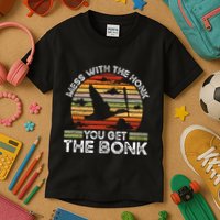 Retro Mess With The Honk You Get The Bonk Kids T-Shirt