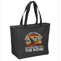 Retro Mess With The Honk You Get The Bonk Zip Tote Bag