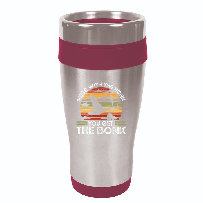 Retro Mess With The Honk You Get The Bonk 16oz Travel Tumbler