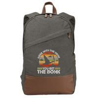 Retro Mess With The Honk You Get The Bonk Cotton Canvas Backpack