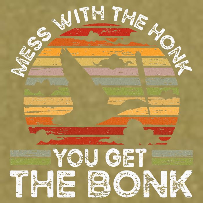 Retro Mess With The Honk You Get The Bonk Garment-Dyed Women's Muscle Tee