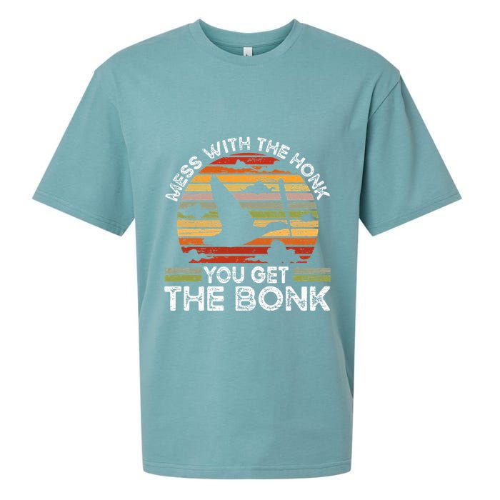 Retro Mess With The Honk You Get The Bonk Sueded Cloud Jersey T-Shirt