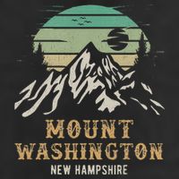 Retro Mount Washington NH Merchandise Hiking Mt Washington 7 Panel Mesh Trucker Snapback Hat