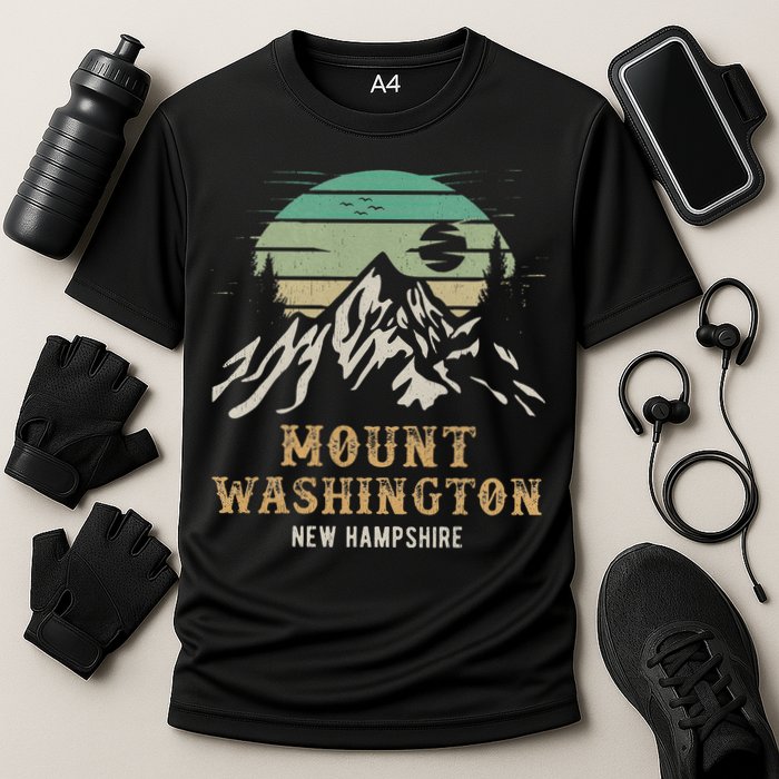 Retro Mount Washington NH Merchandise Hiking Mt Washington Cooling Performance Crew T-Shirt