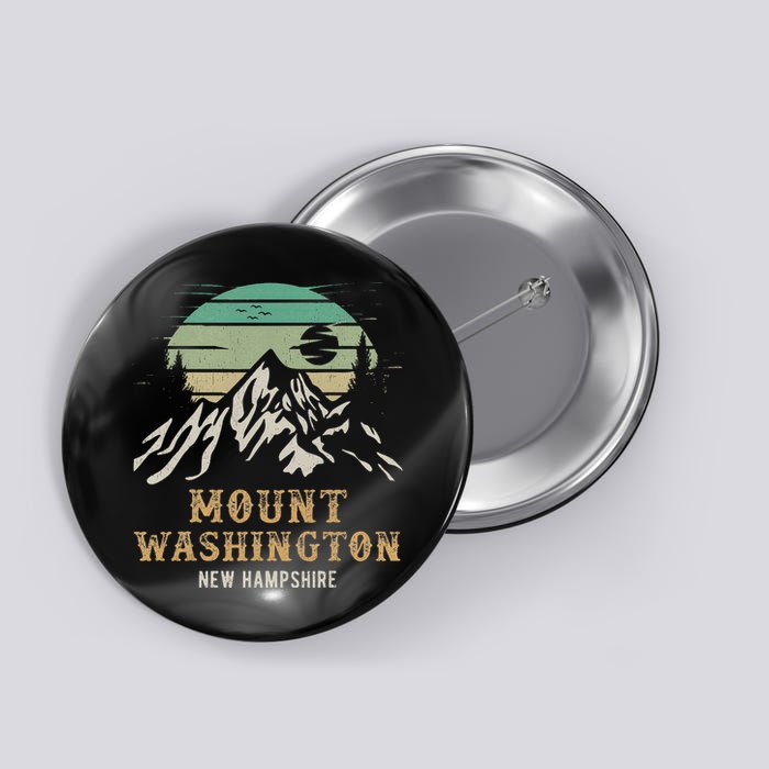 Retro Mount Washington NH Merchandise Hiking Mt Washington Button
