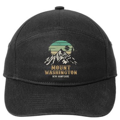 Retro Mount Washington NH Merchandise Hiking Mt Washington 7-Panel Snapback Hat