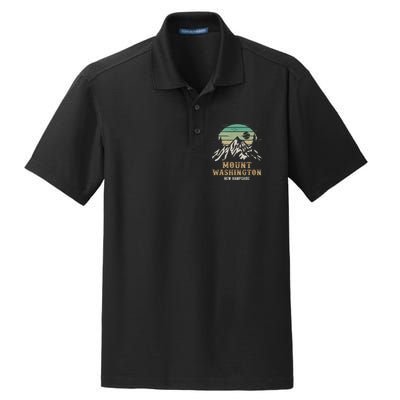 Retro Mount Washington NH Merchandise Hiking Mt Washington Dry Zone Grid Polo