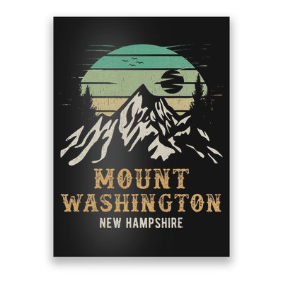 Retro Mount Washington NH Merchandise Hiking Mt Washington Poster