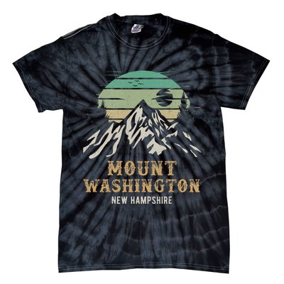 Retro Mount Washington NH Merchandise Hiking Mt Washington Tie-Dye T-Shirt