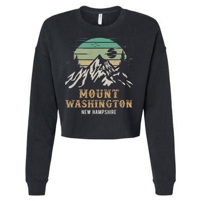 Retro Mount Washington NH Merchandise Hiking Mt Washington Cropped Pullover Crew