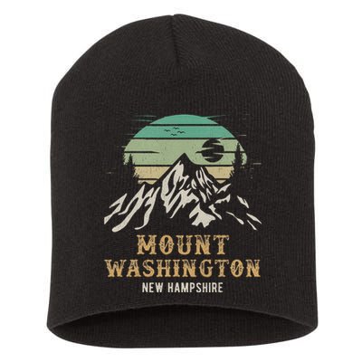 Retro Mount Washington NH Merchandise Hiking Mt Washington Short Acrylic Beanie