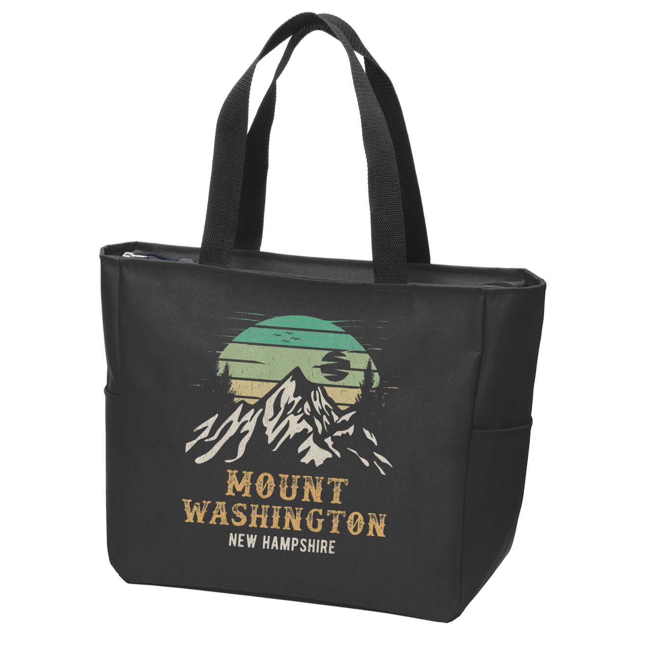 Retro Mount Washington NH Merchandise Hiking Mt Washington Zip Tote Bag